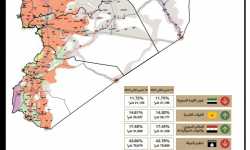 خريطة‬ توضح مواقع النفوذ والسيطرة‬ حتى تاريخ 16 تشرين الثاني 2015.